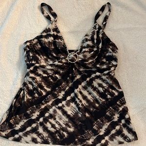 Animal print 38d w crochet and gold hardware detail no snags like new